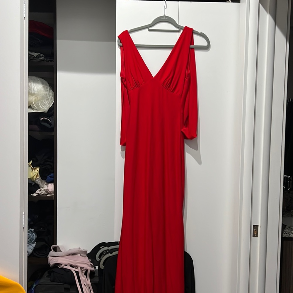 FashionNova Red Maxi Dress Size XS